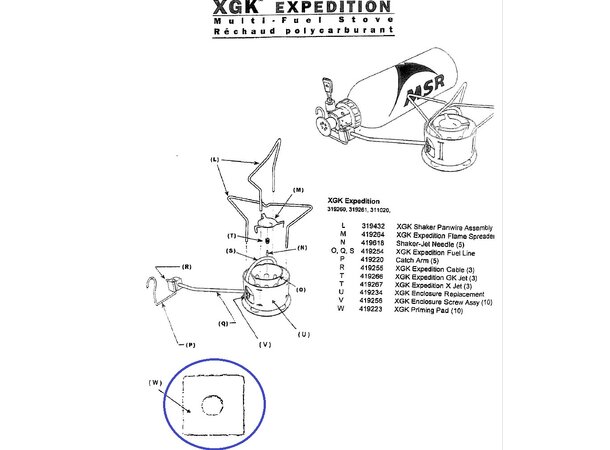 MSR Priming Pad - XGK Reservedel 