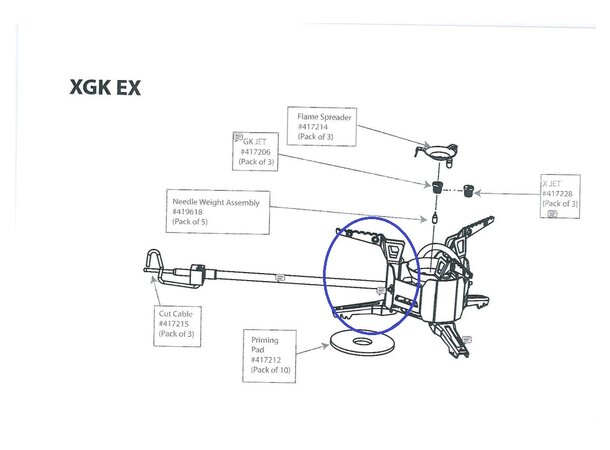 MSR Leg/Pot Supports - XGK EX Reservedel 