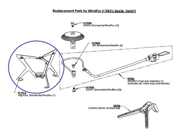 MSR Leg - SimmerLite / WindPro Reservedel 